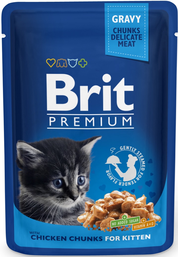 Brit Kap.Brit Cat Prem. Pouches kuřecí kousky pro koťata 100 g