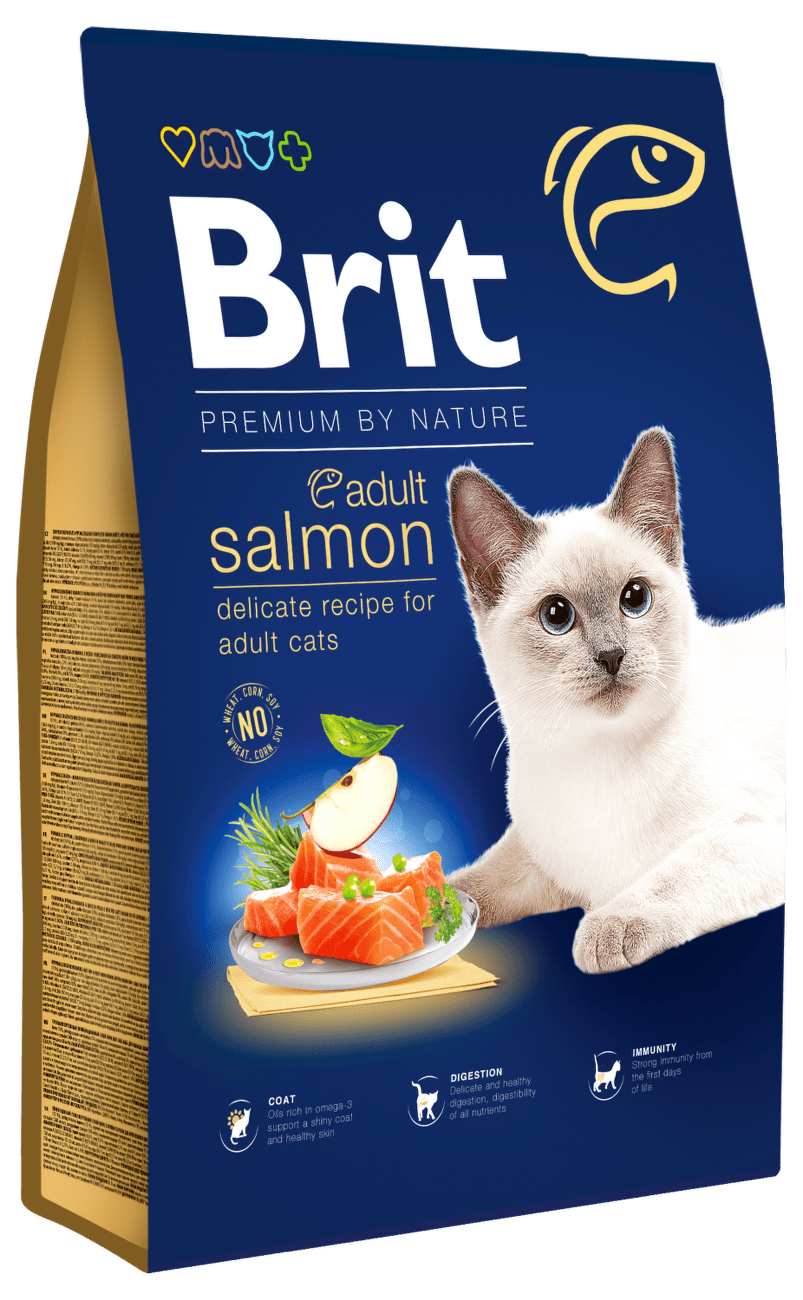Brit Premium by Nature Cat Adult Salmon 8kg