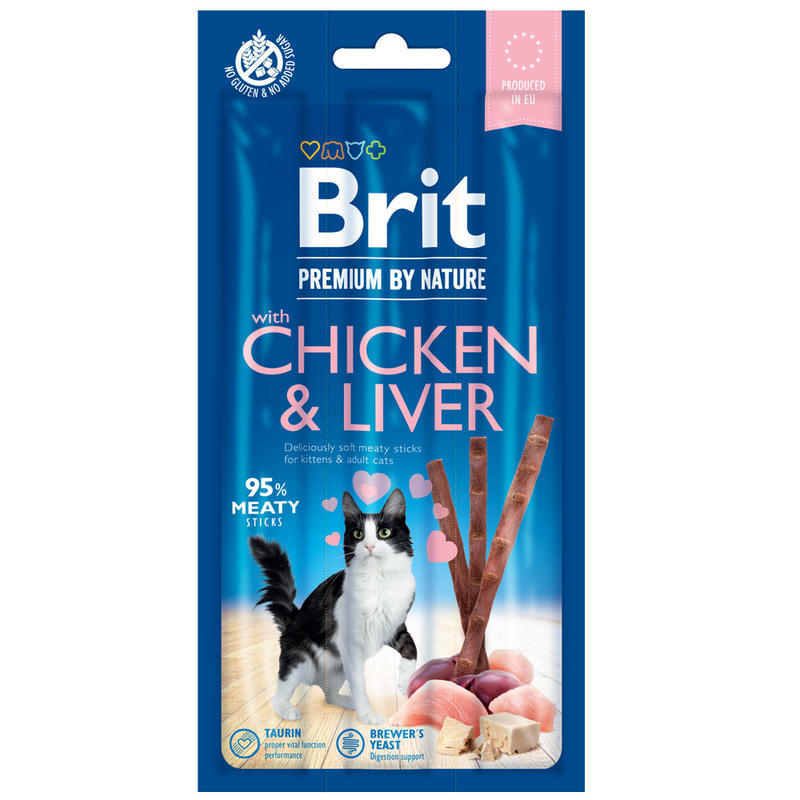 Brit Premium by Nature Cat Chicken & Liver 3 sticks 15 g