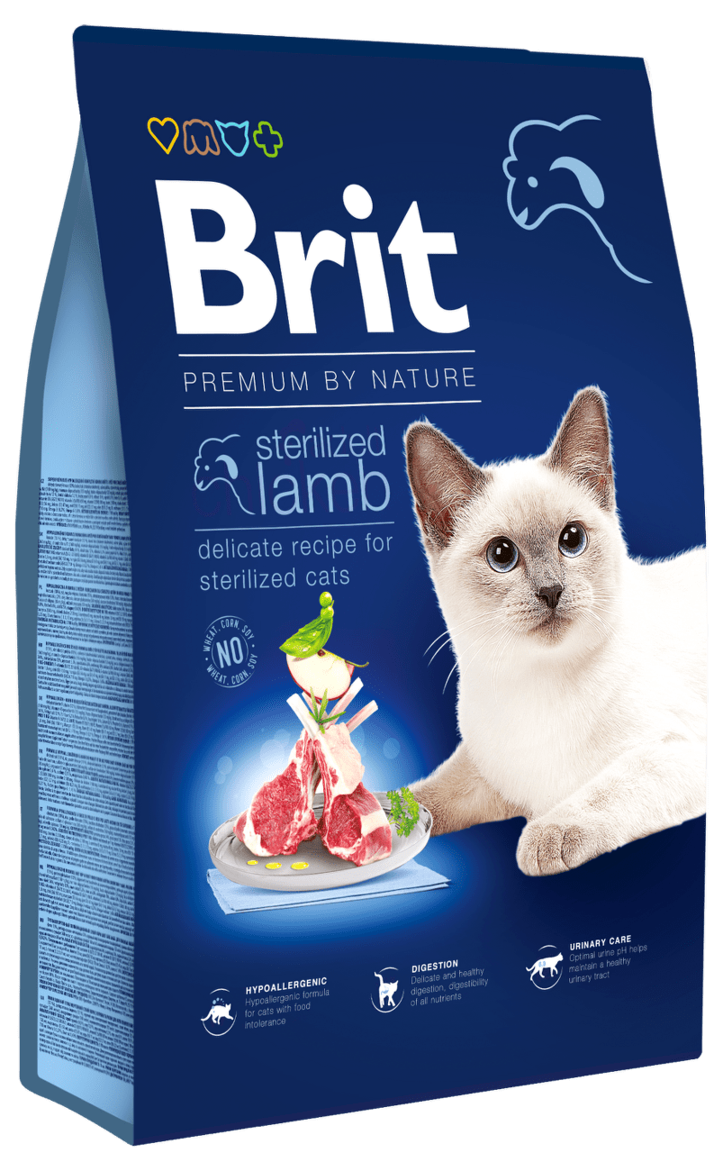 Brit Premium by Nature Cat Sterilized Lamb 8kg