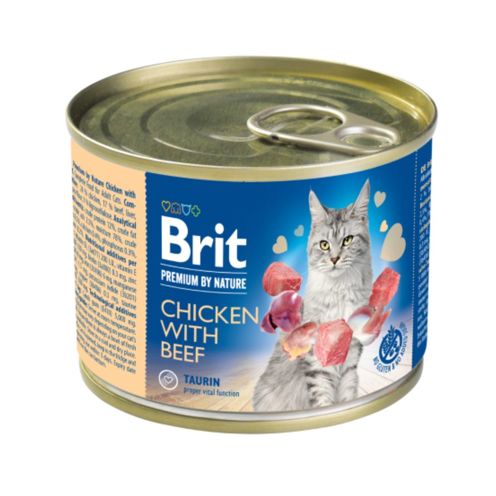 Brit Premium Cat by Nature konzerva Chicken & Rice 200 g | Konzerva pro kočky | P58058