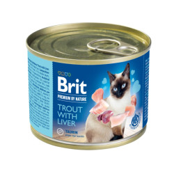 Brit Premium Cat by Nature konzerva Trout & Liver 200 g | P58060