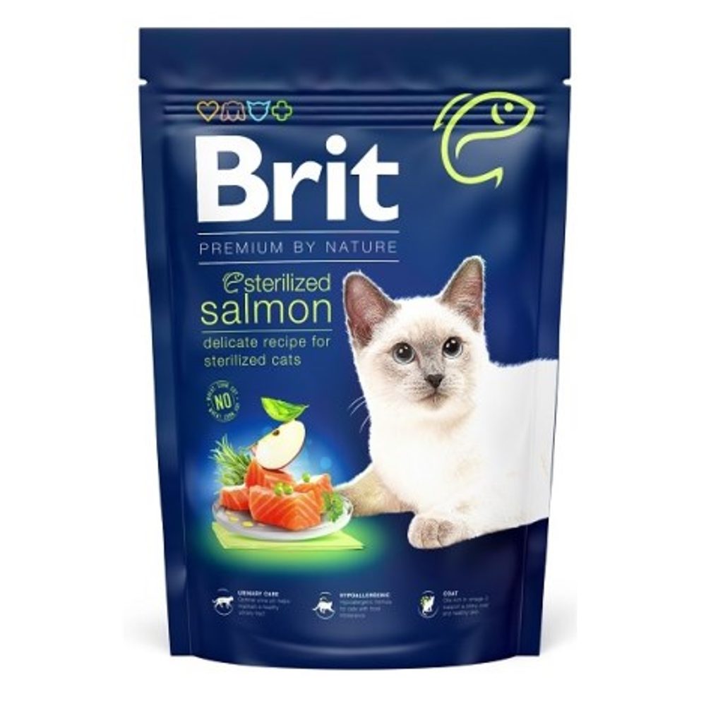 Brit Premium Cat by Nature Sterilized Salmon 800 g