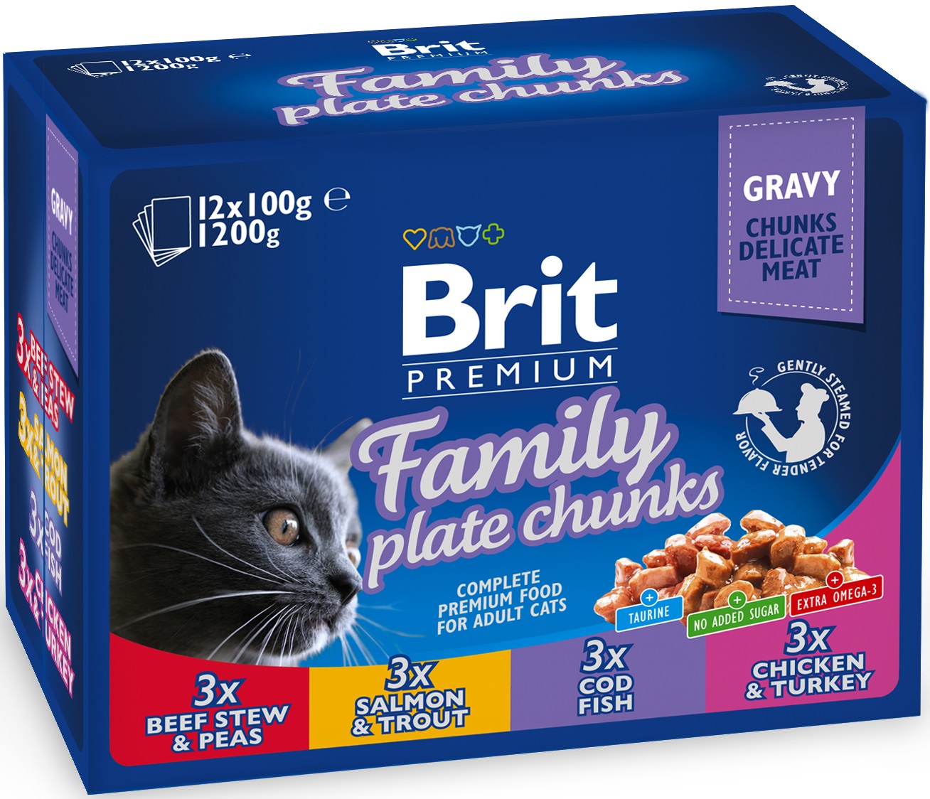 Brit Premium Cat kaps. Family Plate 12 x 100 g
