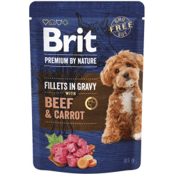 Brit Premium Dog kapsička Fillets in Gravy Beef & Carrot 85 g