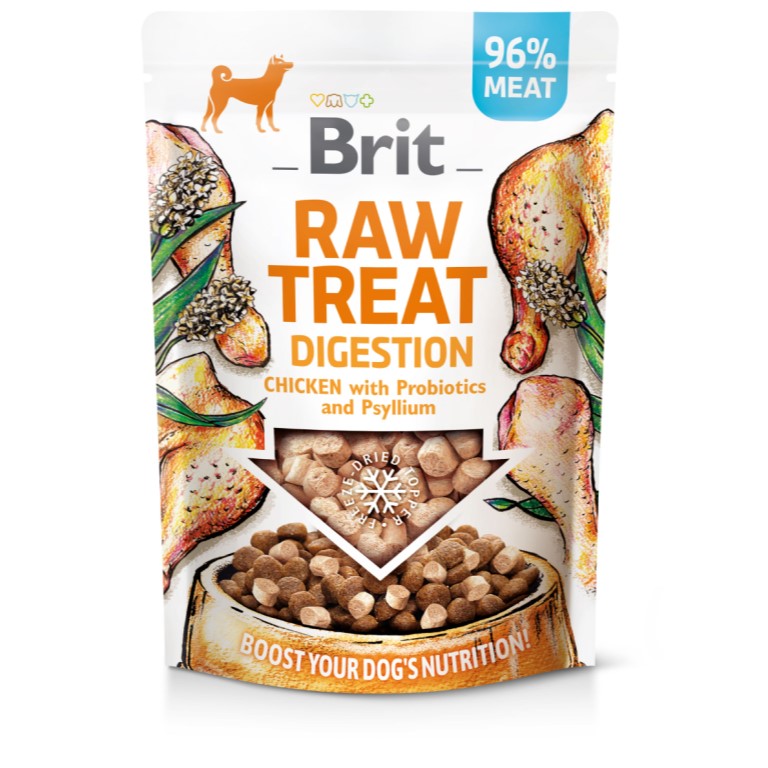 Brit RAW TREAT Digestion Chicken pamlsky pro psy 40 g