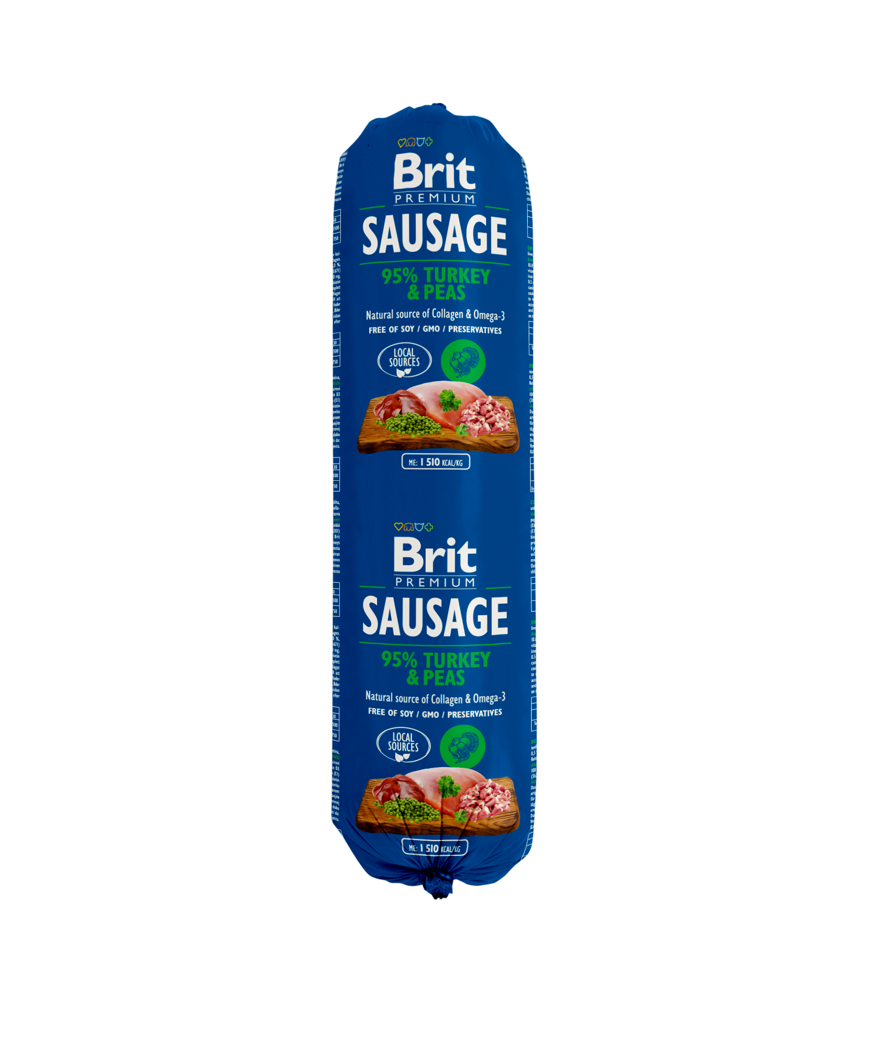 Brit Sausage Turkey & Peas 800 g