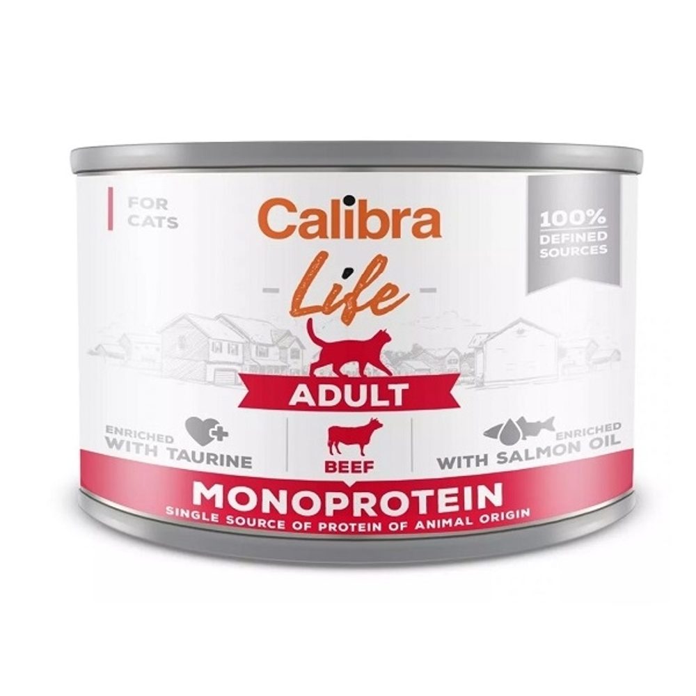 Calibra Cat Life konzerva Adult Beef 200 g | Konzerva pro kočky | P58068