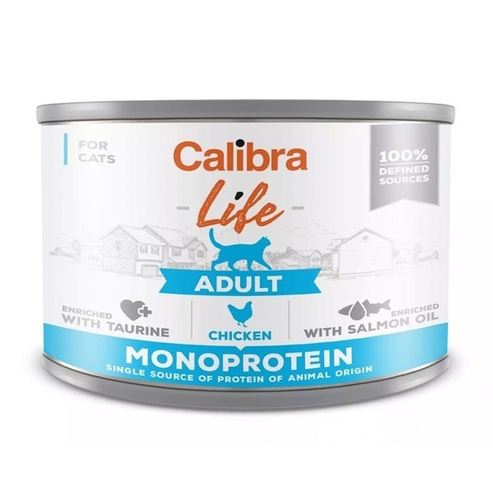 Calibra Cat Life konzerva Adult Chicken Monoprotein 200 g