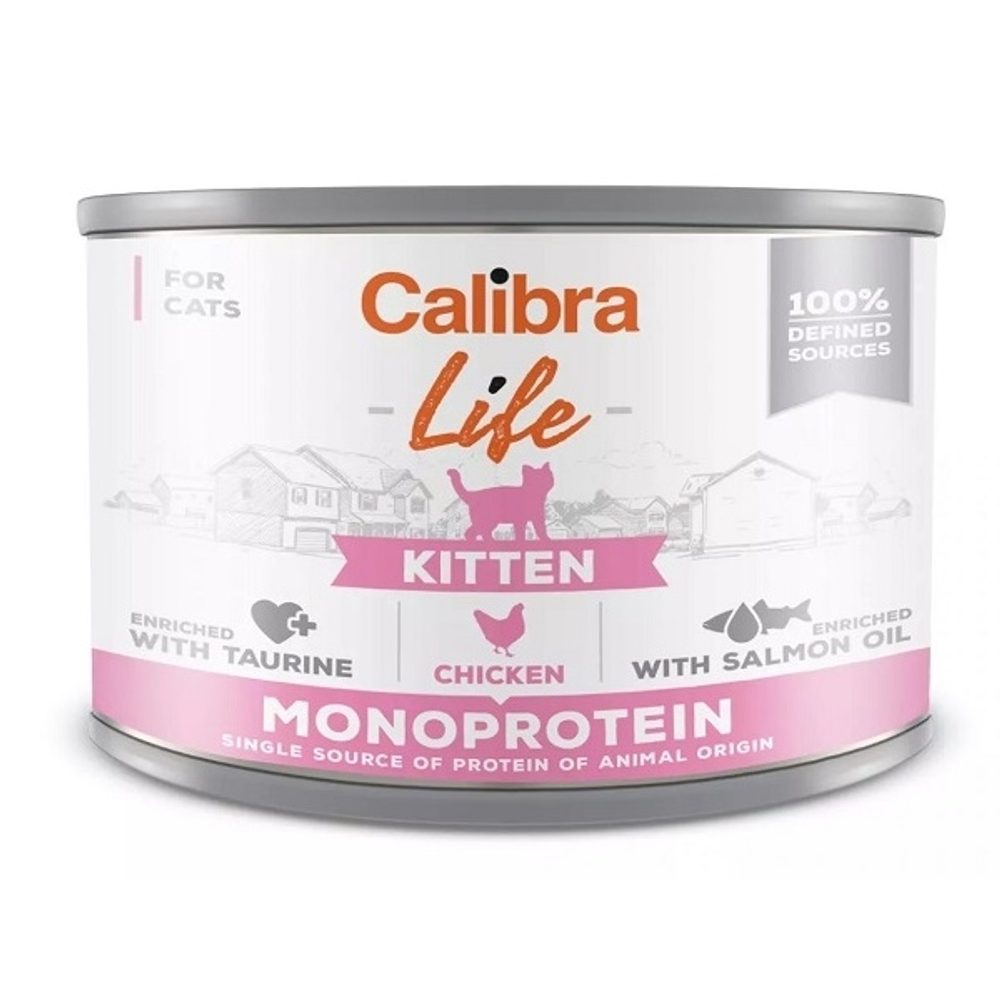Calibra Cat Life konzerva Kitten Chicken Monoprotein 200 g