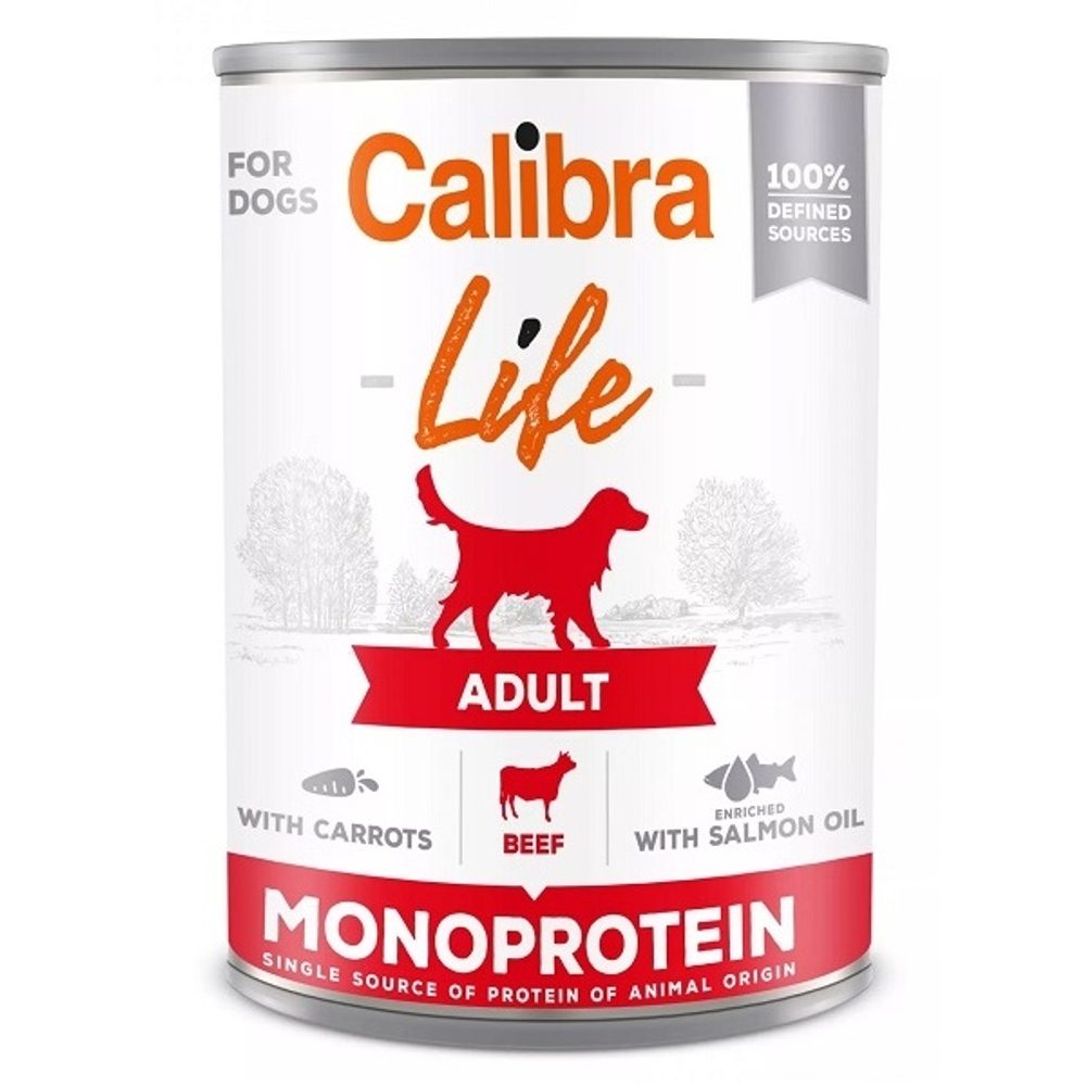 Calibra Dog Life konzerva Adult Beef with Carrots 400 g | Konzerva pro psy | P58036