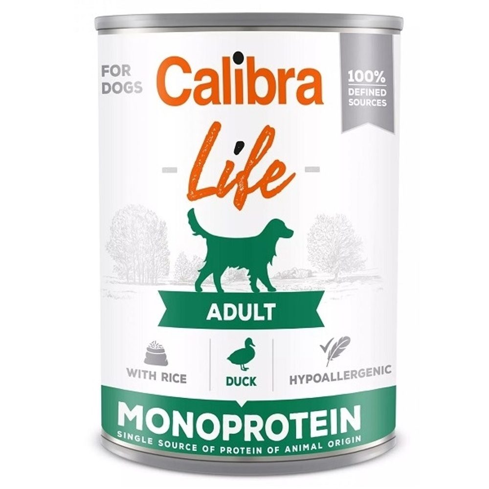 Calibra Dog Life konzerva Adult Duck with Rice 400 g | Konzerva pro psy | P58037
