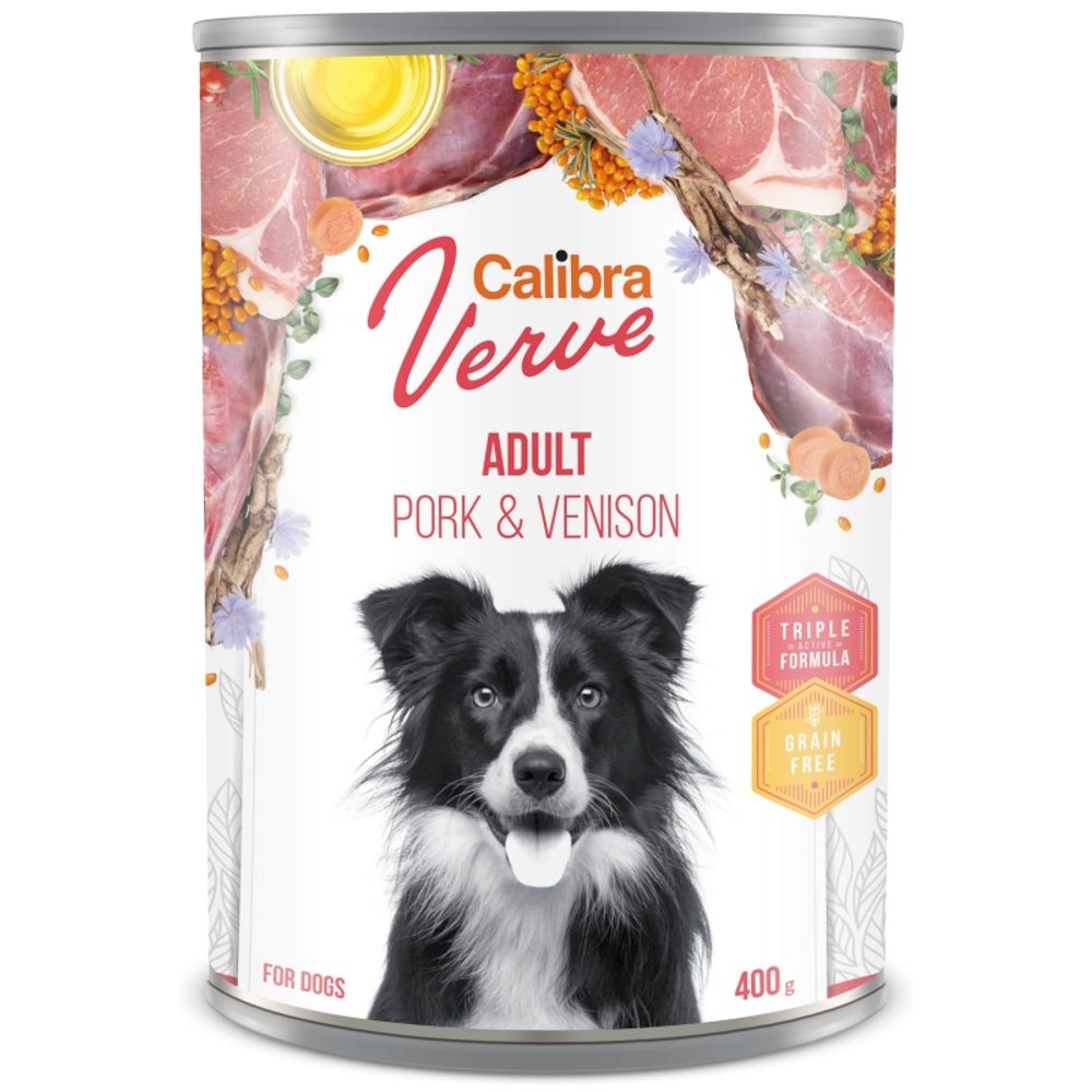 Calibra Dog Verve konzerva GF Adult Pork & Venison 400 g | Konzerva pro psy | P58046