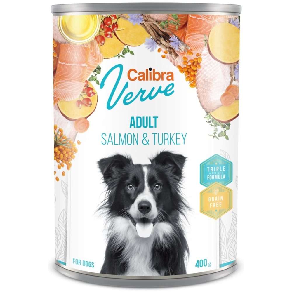 Calibra Dog Verve konzerva GF Adult Salmon & Turkey 400 g | P58048