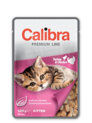 Calibra Premium Line Pouch 100g - Kitten Turkey&Chicken