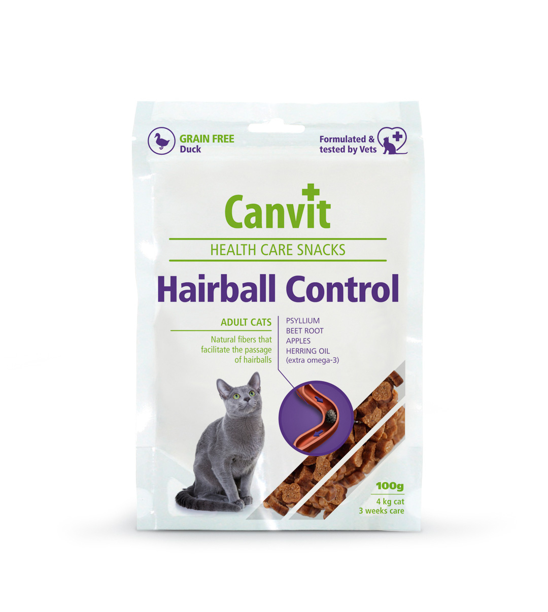 Canvit Health Care Snack Hairball pro kočky 100 g