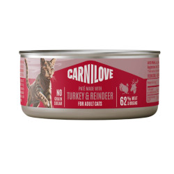Carnilove Cat Can Paté Turkey & Reindeer 100g | P59440