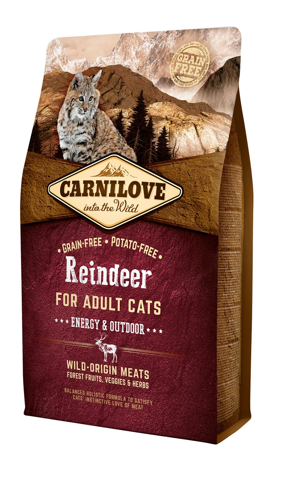 Carnilove Cat Grain Free Reindeer Adult Energy&Outdoor 2 kg