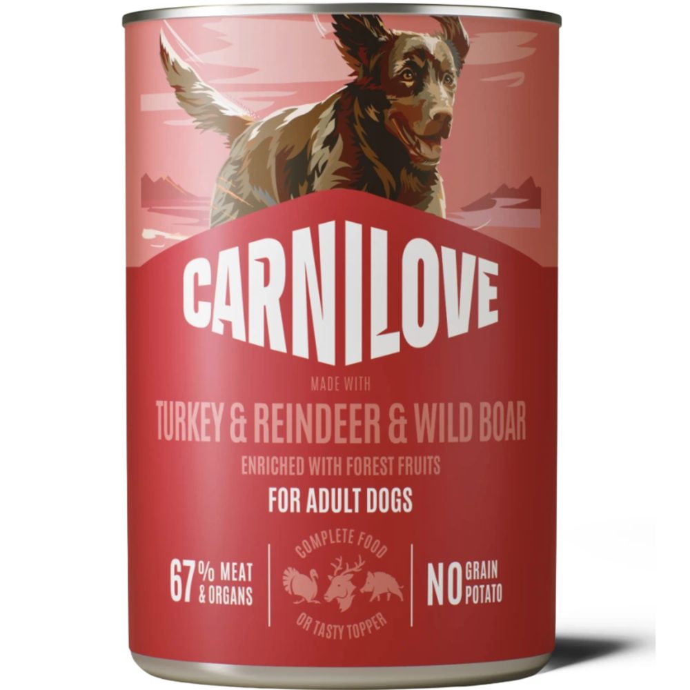 Carnilove Dog Can Paté Turkey&Reindeer&Wildboar 400g | Konzerva pro psy | P59475