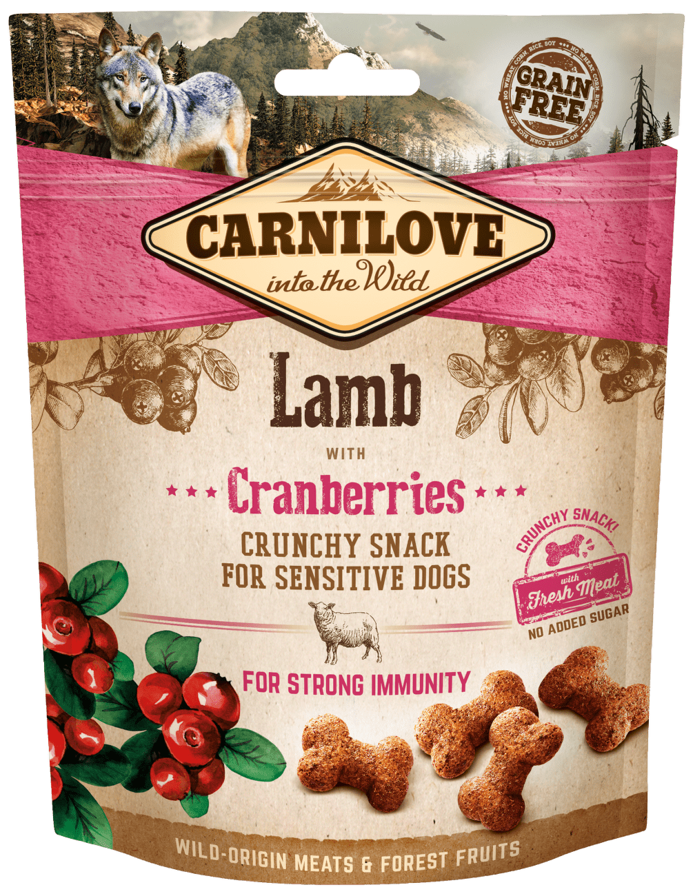 Carnilove Dog Crunchy Snack Lamb with Cranberries 200g