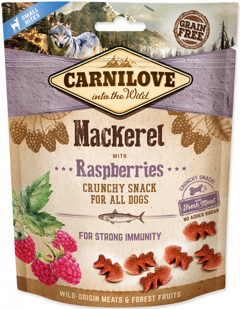 Carnilove Dog Crunchy Snack Mackerel, Raspber.and fresh meat 200 g