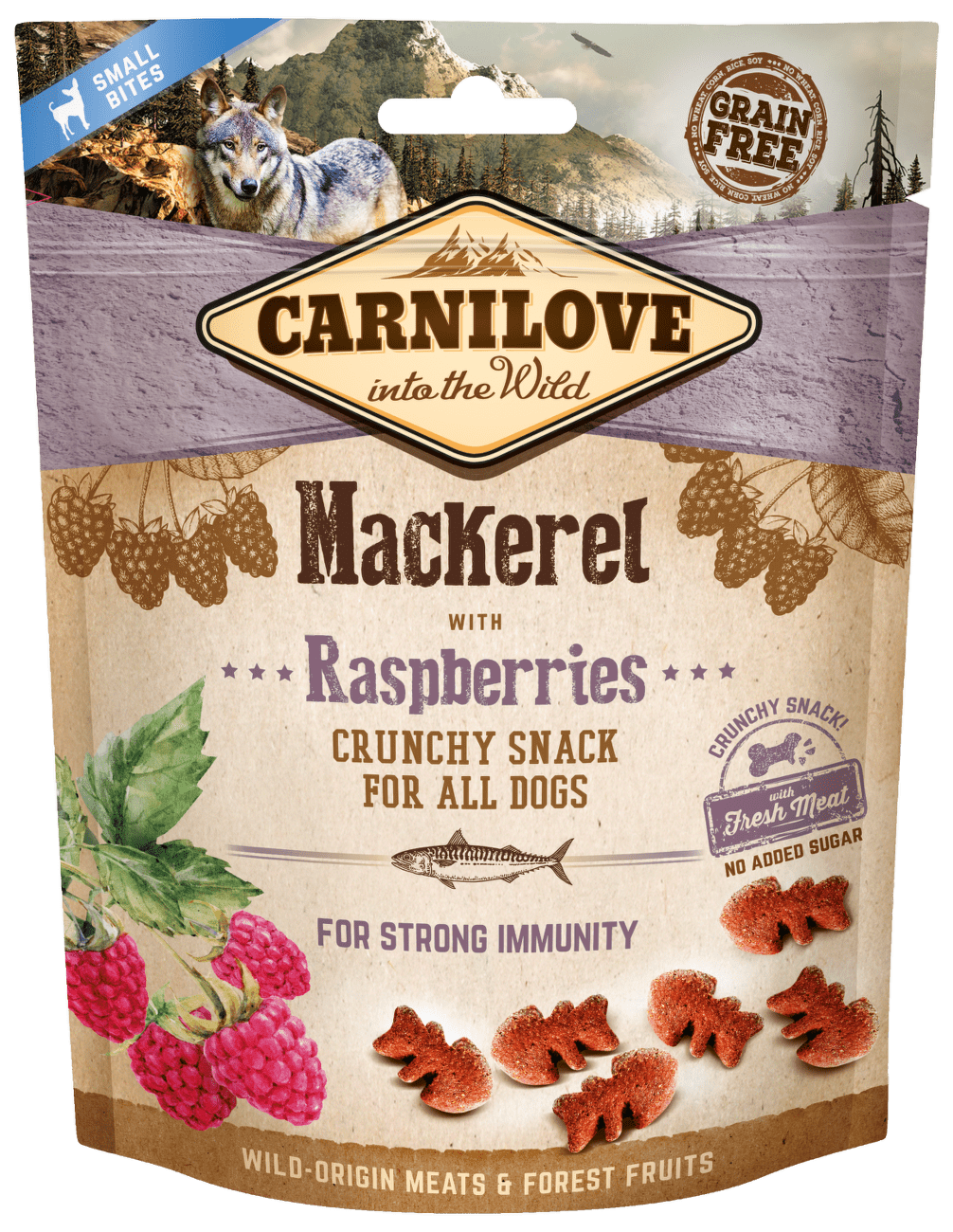 Carnilove Dog Crunchy Snack Mackerel with Raspberries 200g