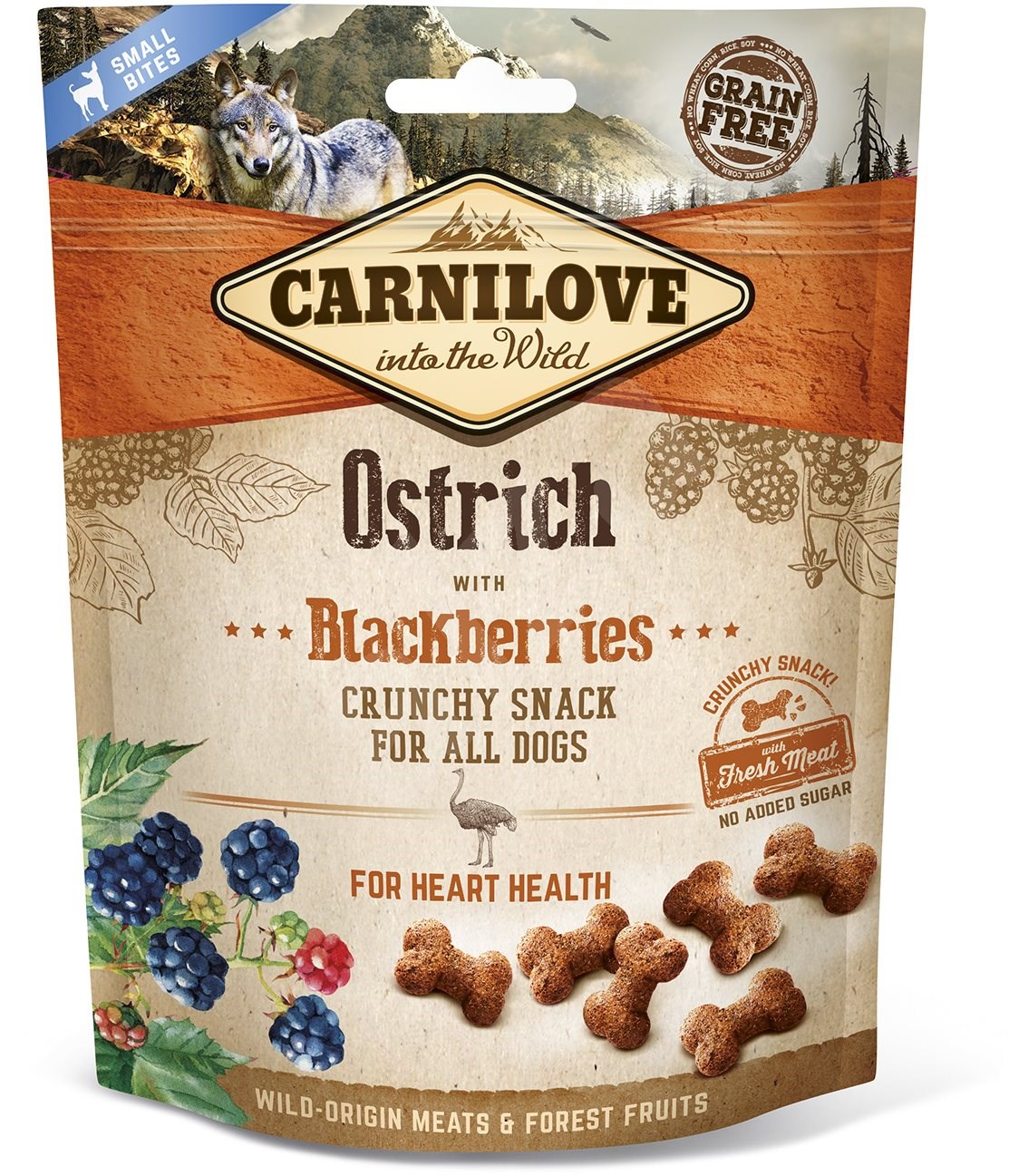 Carnilove Dog Crunchy Snack Ostrich + Blackberries 200 g