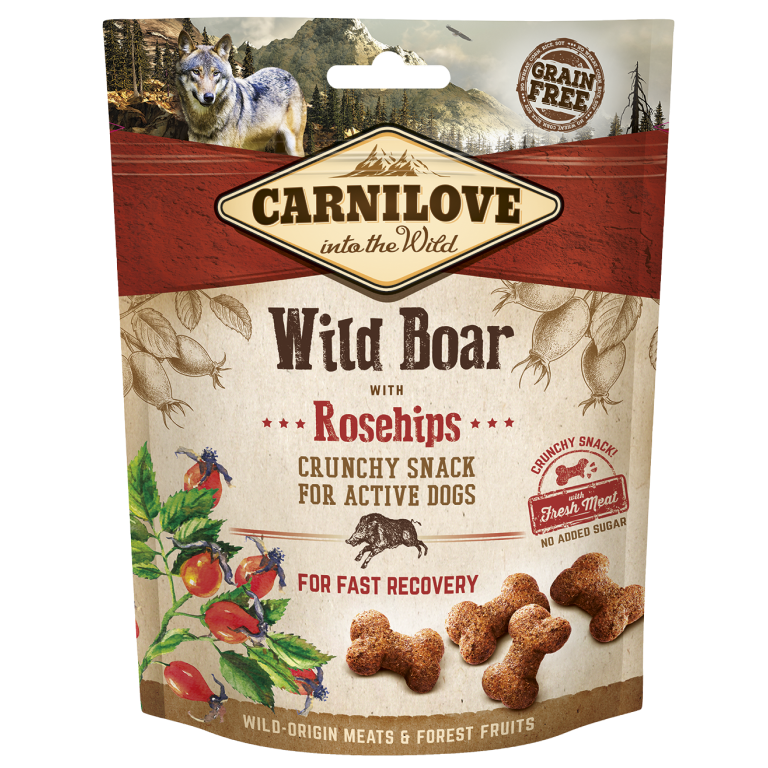 Carnilove Dog Crunchy Snack Wild Boar + Rosehips 200 g