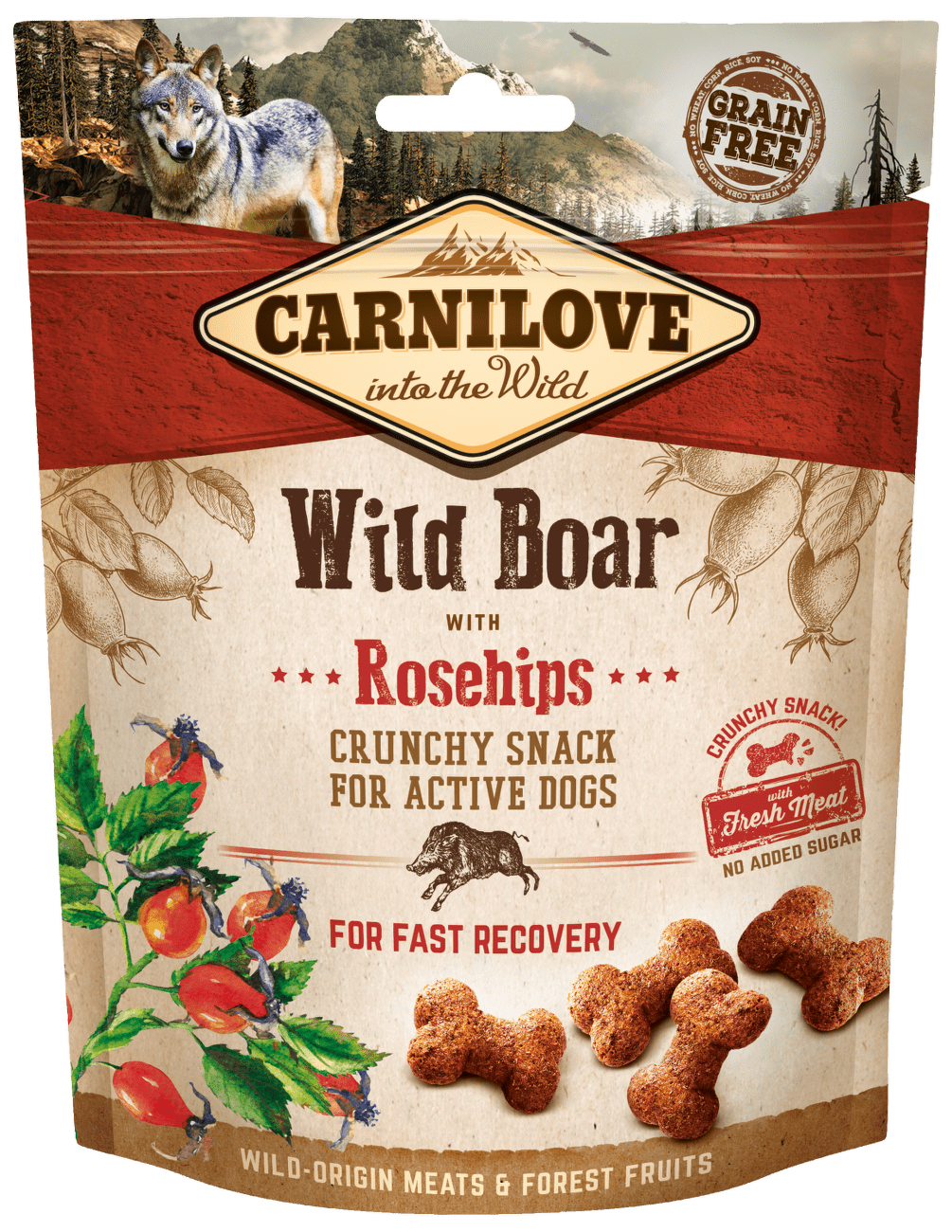 Carnilove Dog Crunchy Snack Wild Boar with Rosehips 200g
