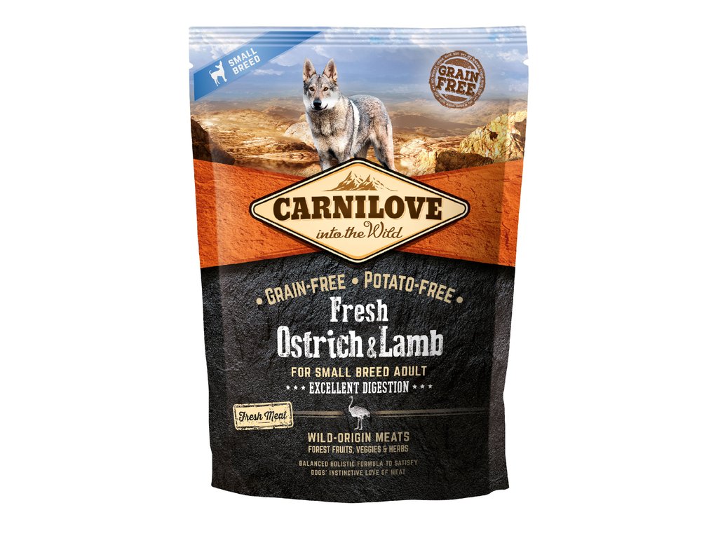 Carnilove Dog Fresh Ostrich & Lamb for Small Breed 1,5 kg