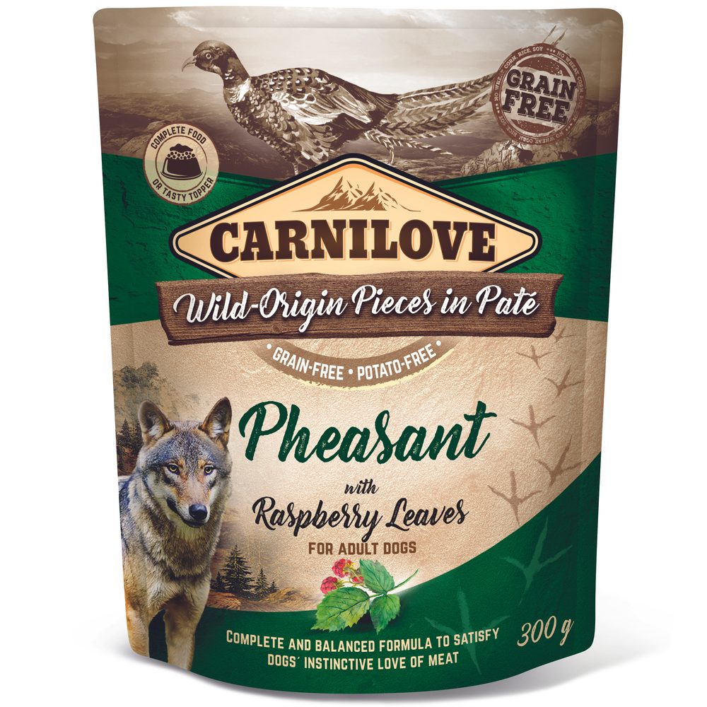 Carnilove Dog Pouch Paté Pheasant with Raspberry Leaves 300 g