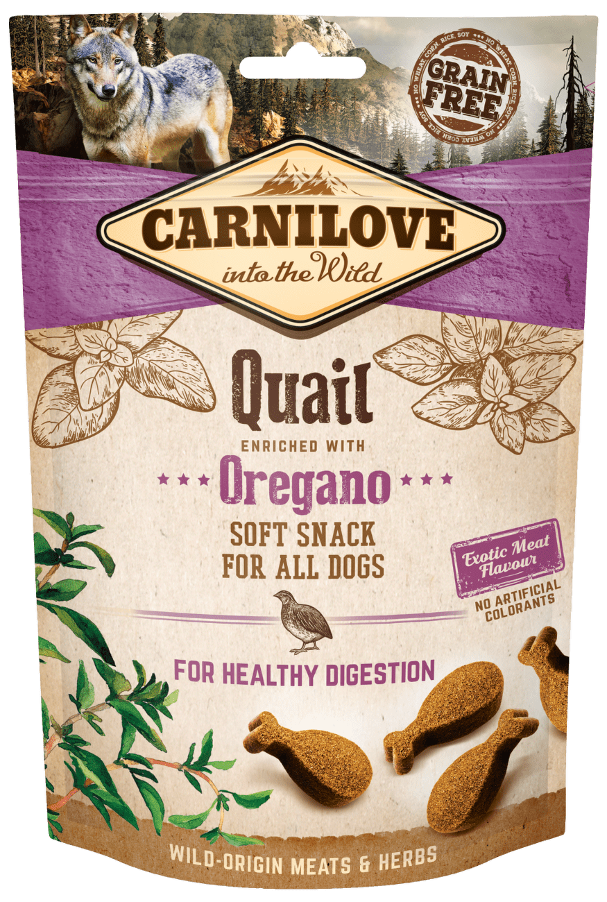 Carnilove Dog Semi Moist Snack Quail enriched with Oregano 200g