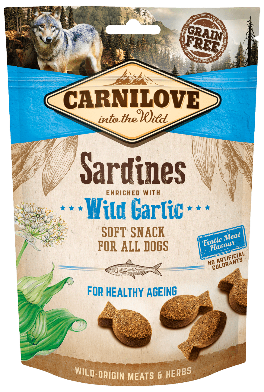 Carnilove Dog Semi Moist Snack Sardines enriched with Wild garlic 200g