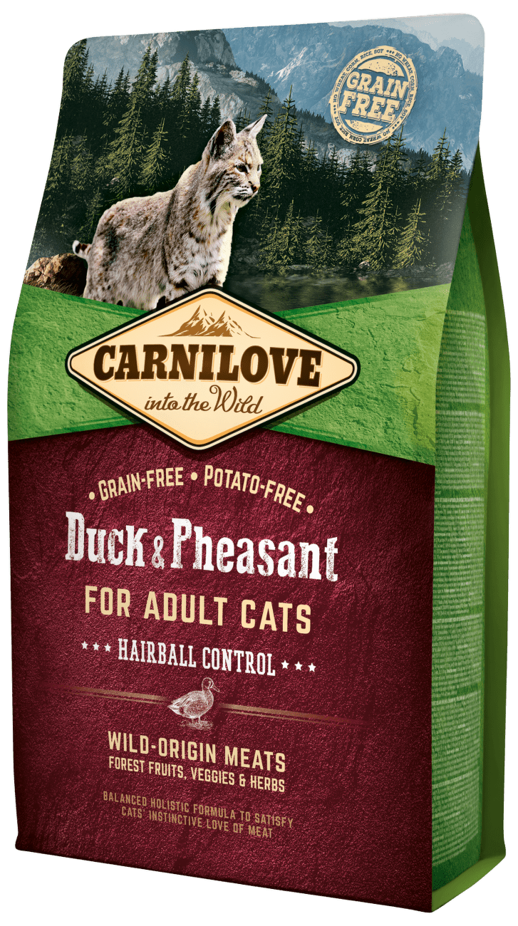 Carnilove Duck and Pheasant Adult Cats–Hairball Control 2kg