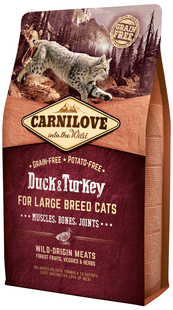 Carnilove Duck and Turkey Large Breed Cats – Muscles, Bones, Joints 2kg