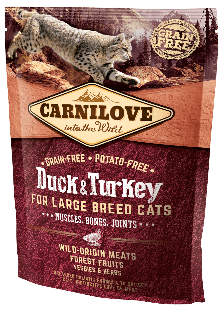 Carnilove Duck and Turkey Large Breed Cats – Muscles,Bones,Joints 400g