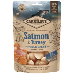 Carnilove Freeze-Dried Raw Salmon&Turkey pamlsek pro psy 60 g
