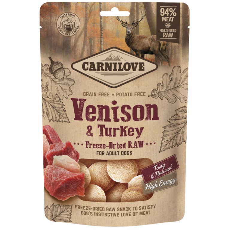 Carnilove Freeze-Dried Raw Snacks Venison&Turkey 60 g