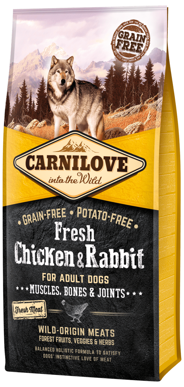 Carnilove Fresh Chicken & Rabbit Muscles, Bones & Joints for Adult dogs 12 kg