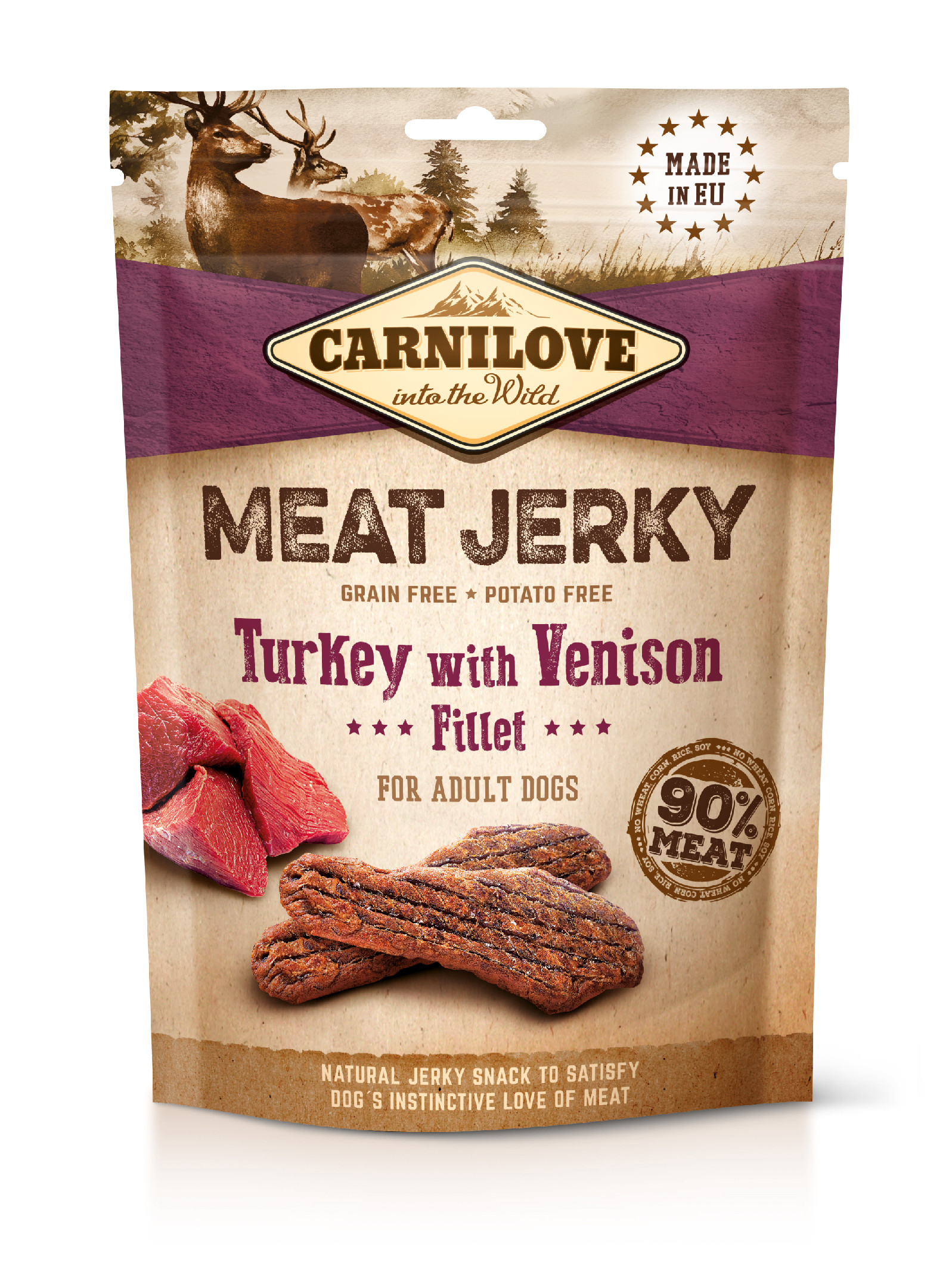 Carnilove Jerky kruti filet se zverinou 100 g