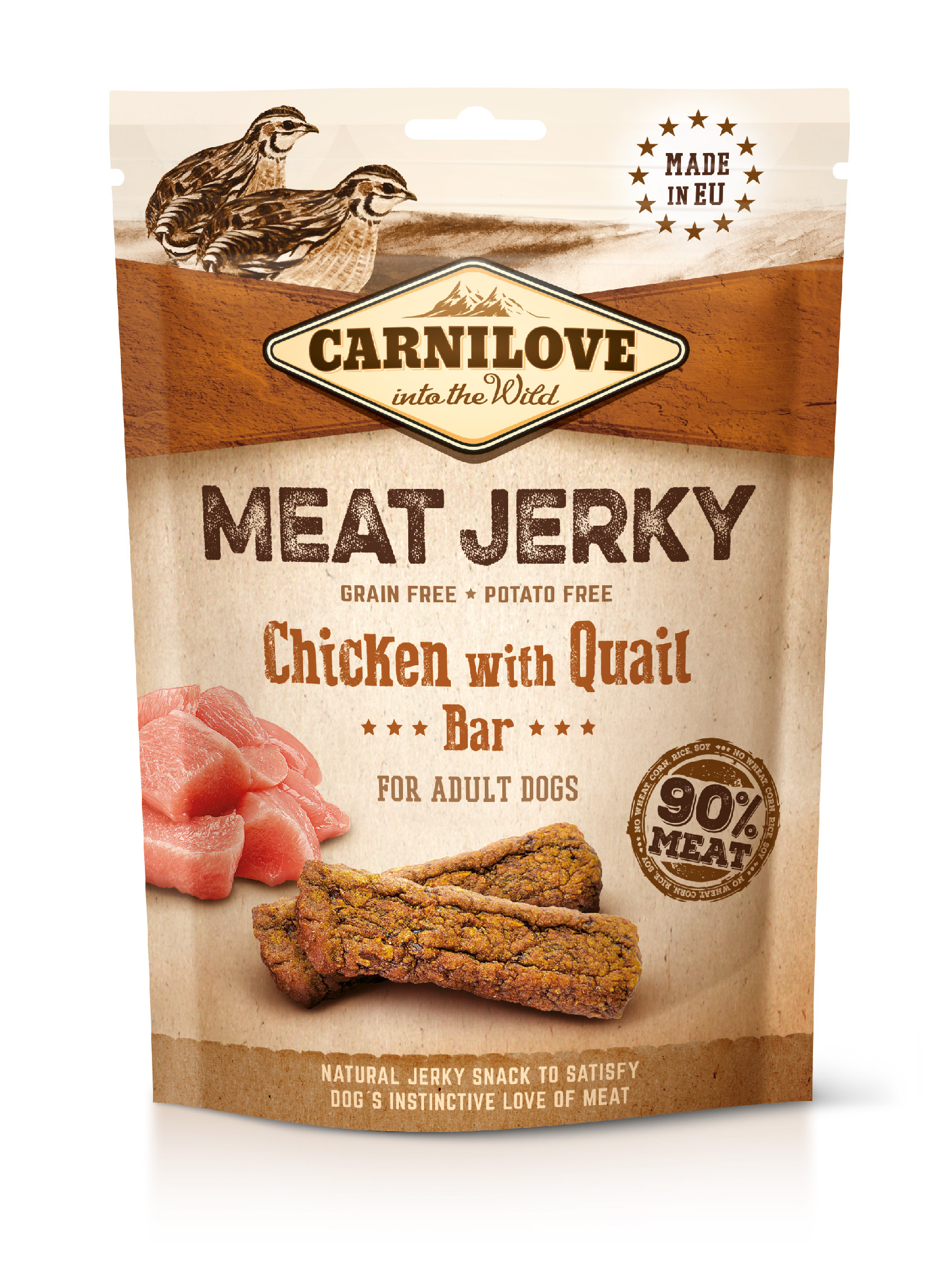 Carnilove Jerky kureci tycinka s krepelkou 100 g