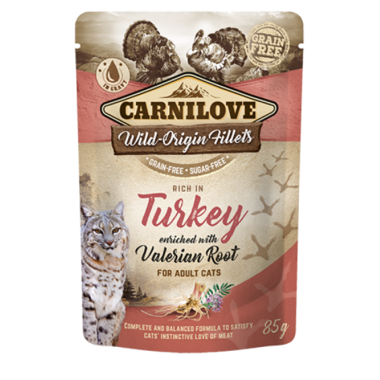 Carnilove Kap.Carnilove Cat Pouch Turkey with Valerian 85 g