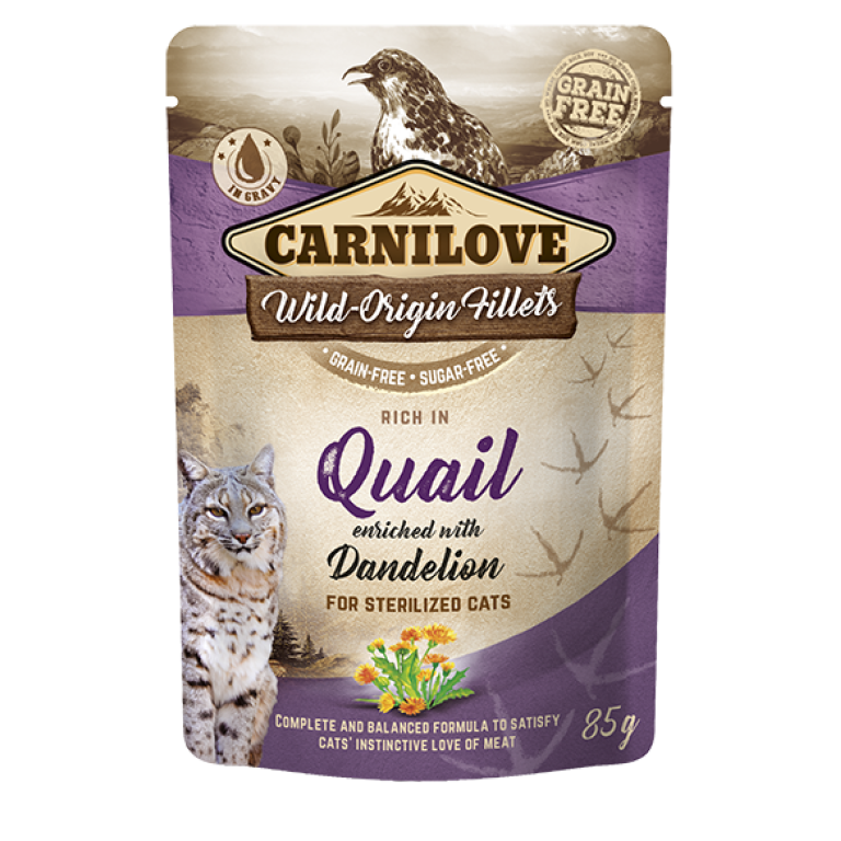Carnilove Kap.Carnilove Cat Pouch with Dandelion for steril.85 g
