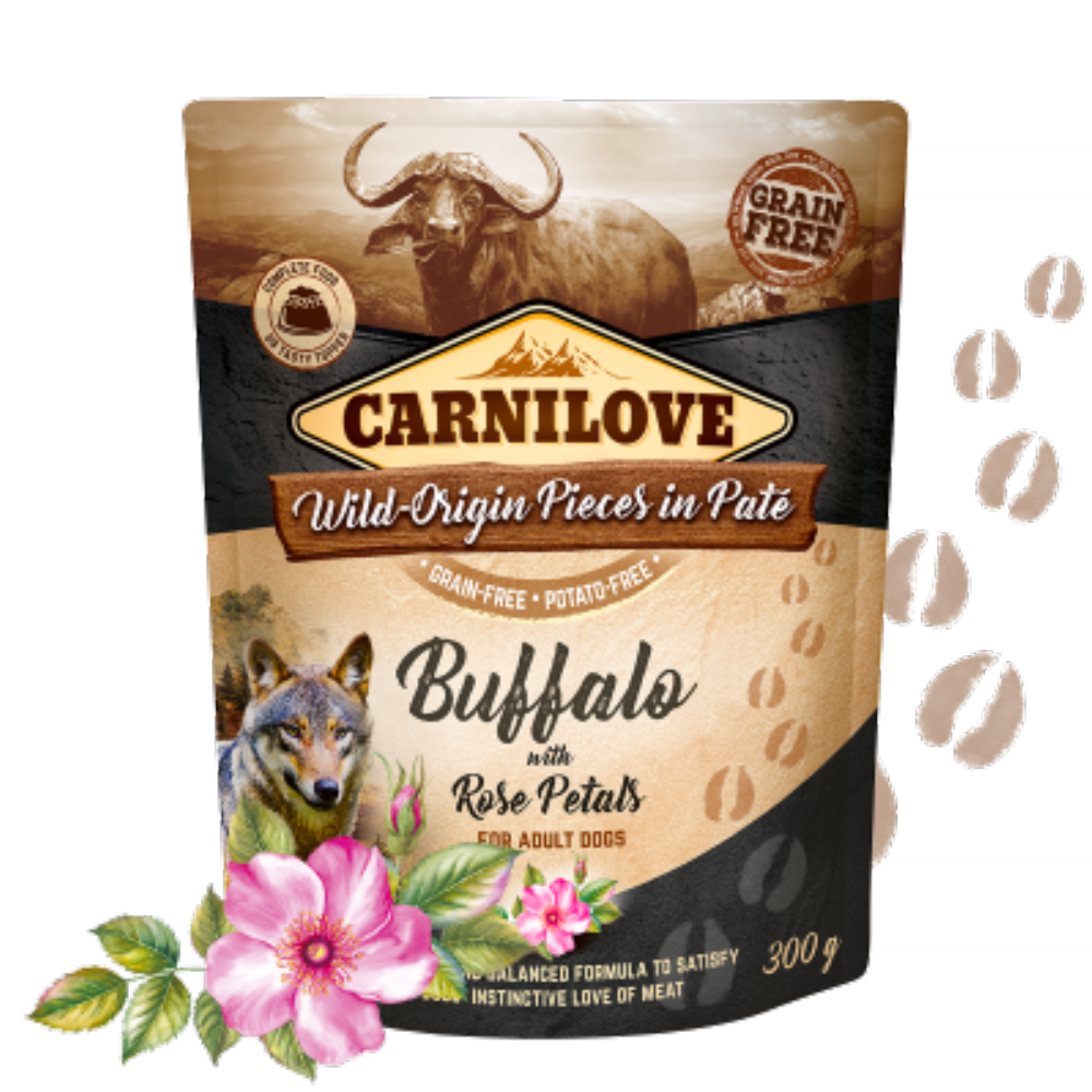 Carnilove Kap.Carnilove Dog Paté Buffalo with Rose Petals 300 g