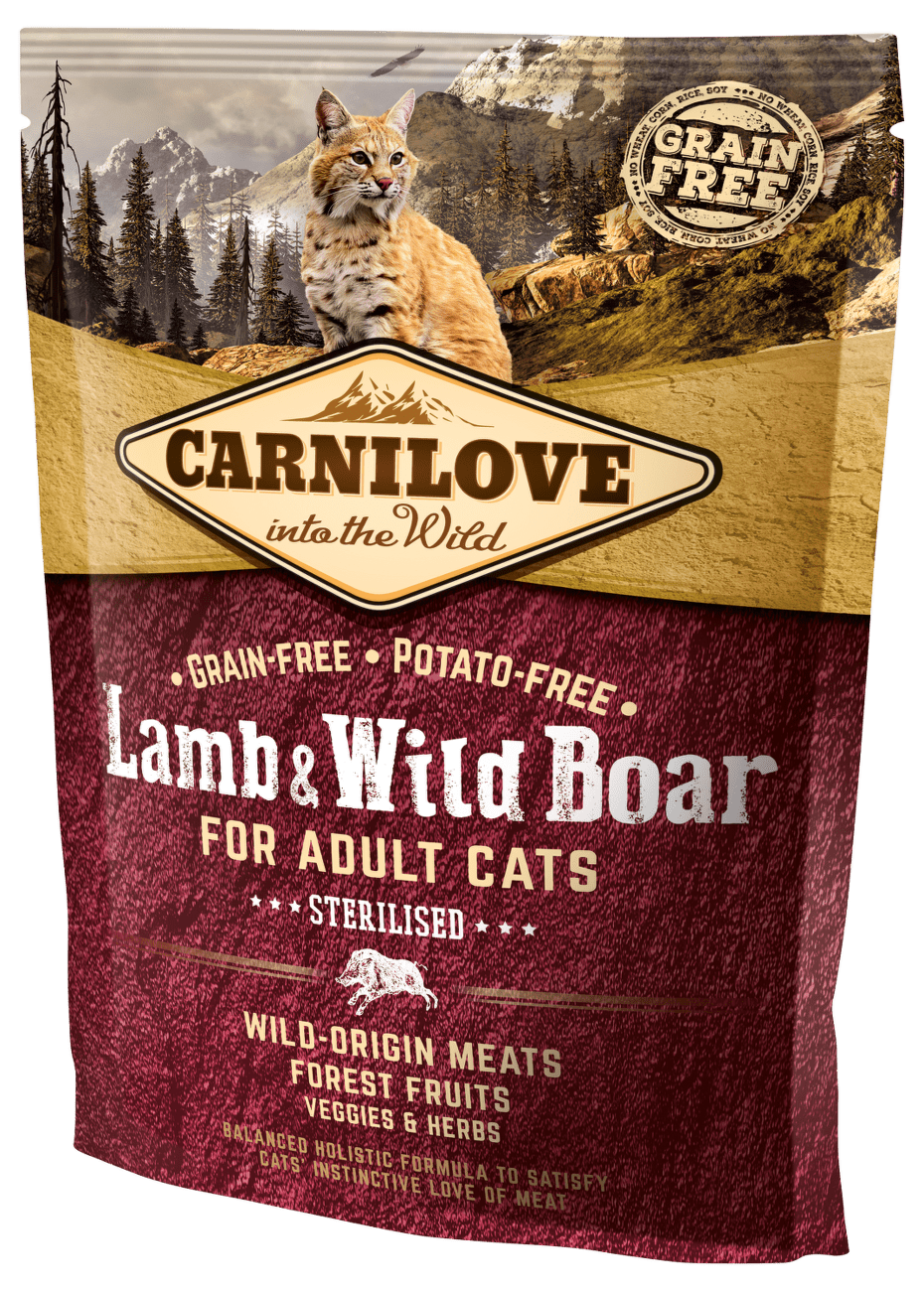 Carnilove Lamb  and  Wild Boar Adult Cats – Sterilised 400g
