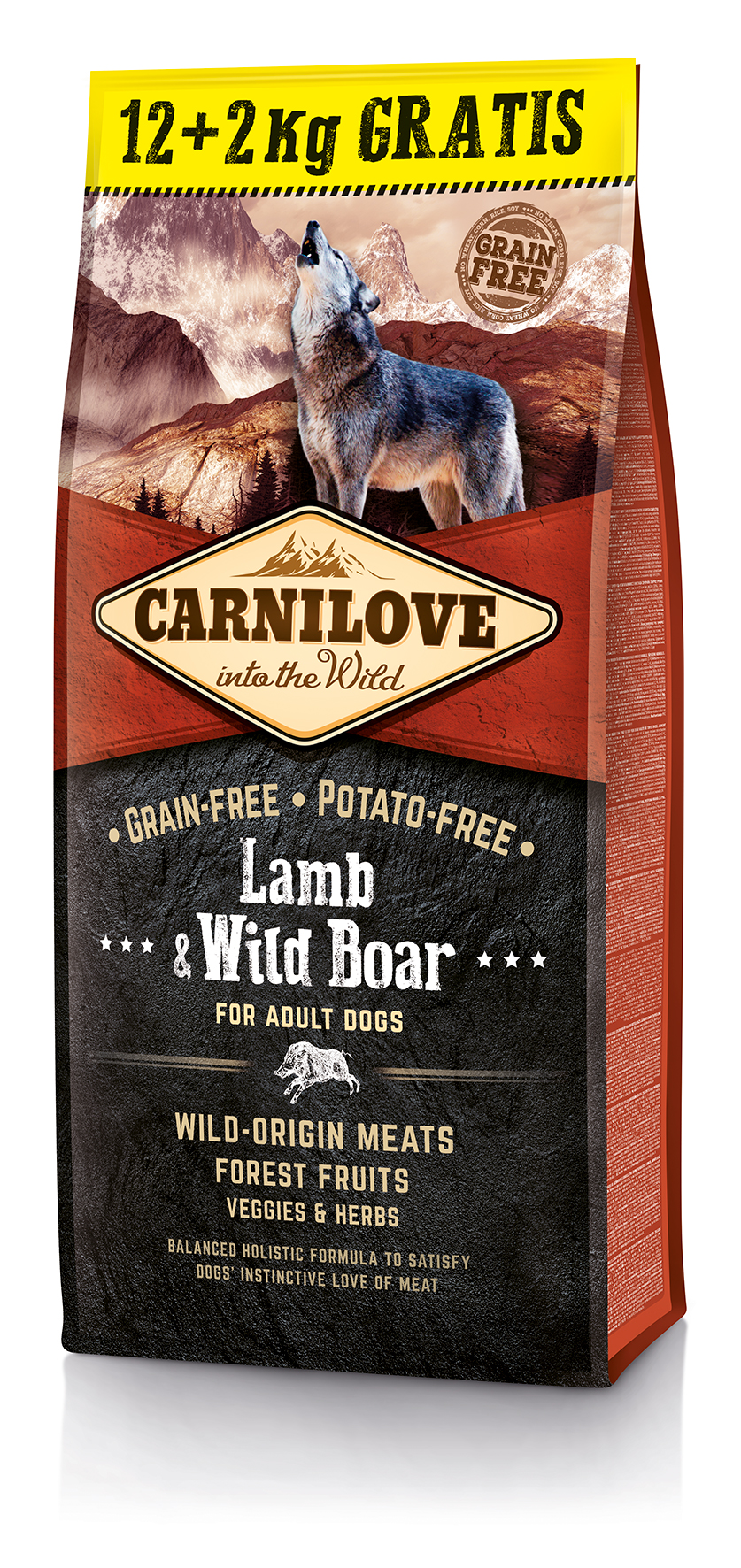 Carnilove Lamb & Wild Boar 12 + 2 kg – jehněčí a divočák