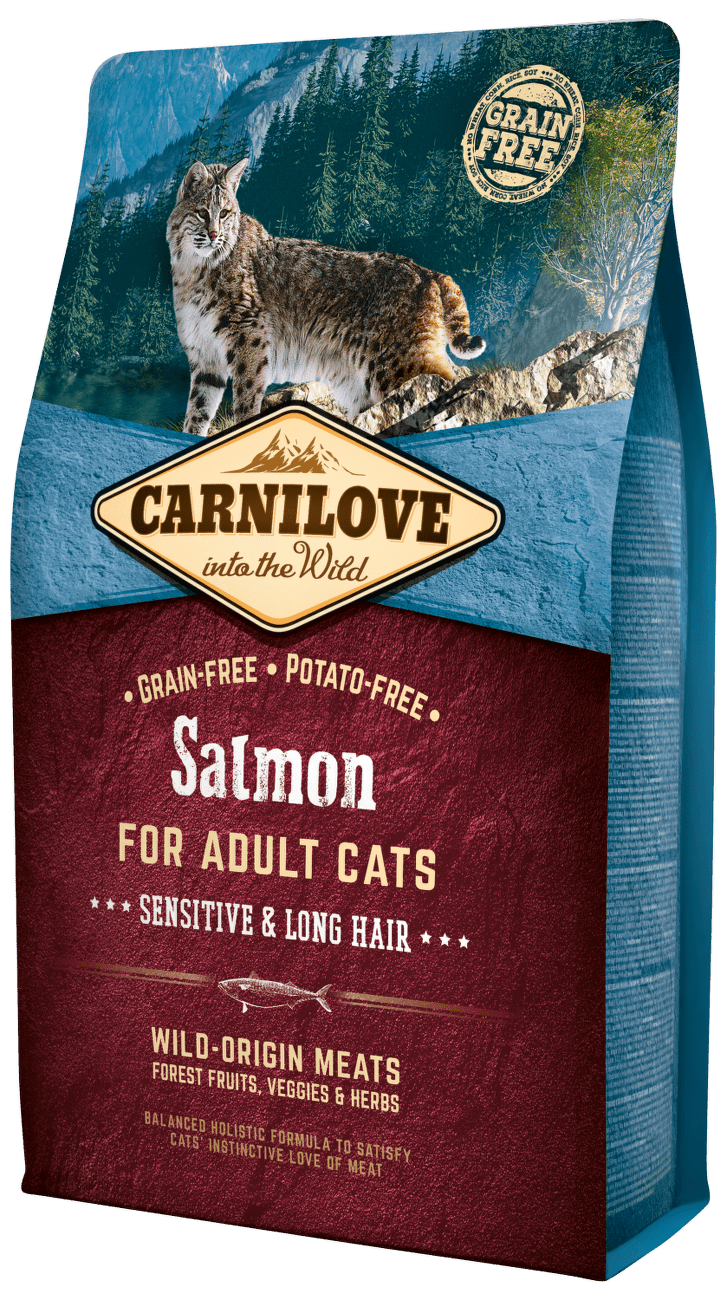 Carnilove Salmon Adult Cats – Sensitive and Long Hair 2kg