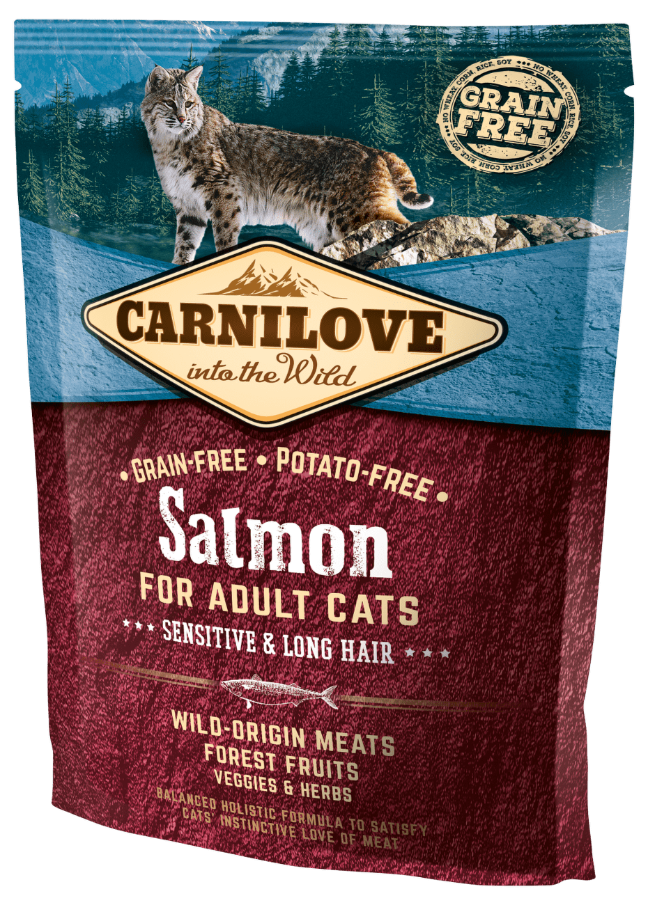 Carnilove Salmon Adult Cats – Sensitive and Long Hair 400g