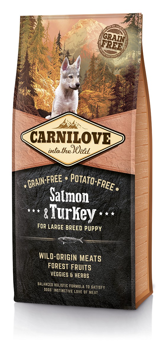 Carnilove Salmon & Turkey for LB Puppy 12 kg – losos a krocan