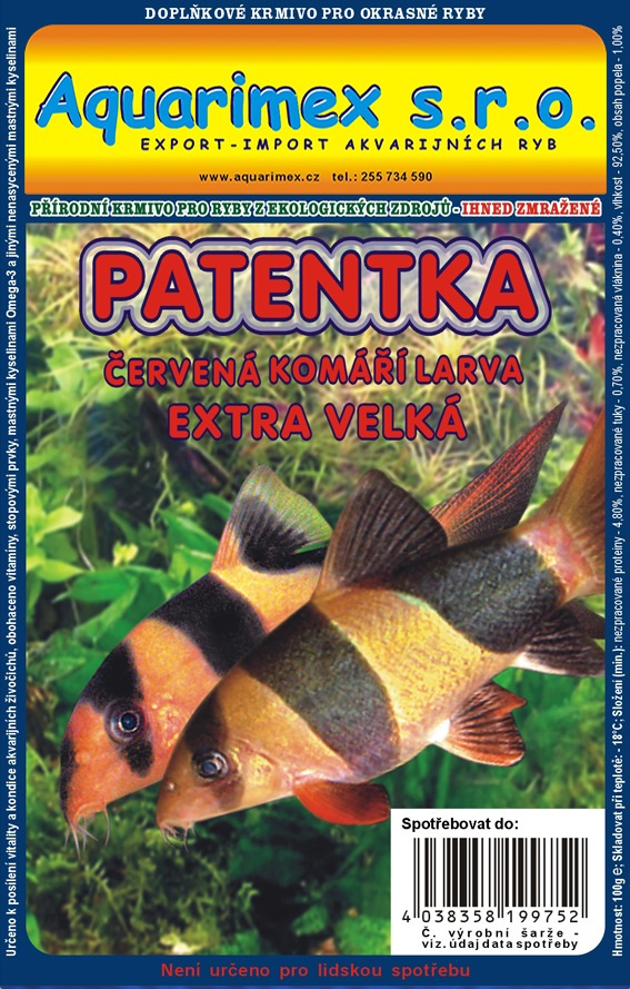 Červená komáří larva (Patentka) XL 100g